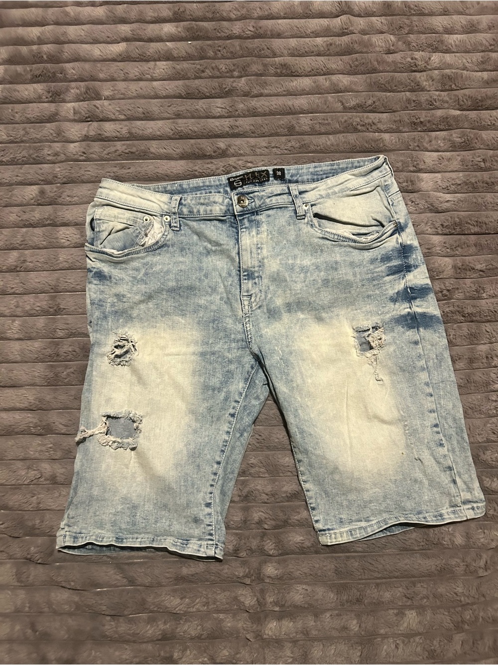 Southpole Flex light wash denim jean shorts